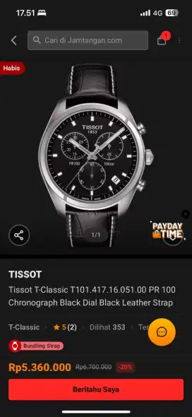 Jam tangan TISSOT T-CLASSIC