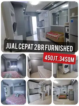 Jual Cepat 2BR furnished apartemen Bassura City 450jt