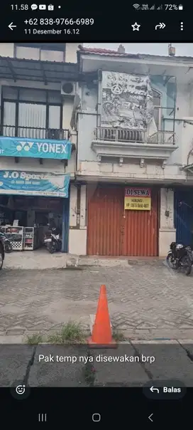 Disewakan Ruko 2 Lt siap pakai
