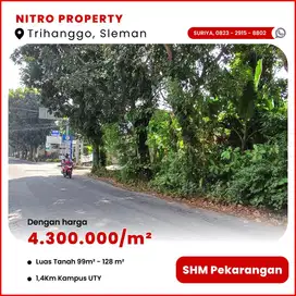 Tanah di Jogja SHM Pekarangan, Dekat  SKE & RSA UGM, Harga Terjangkau