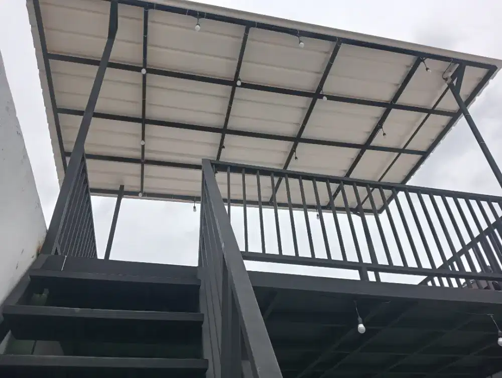 Mengerjakan pagar kanopi tralis dll