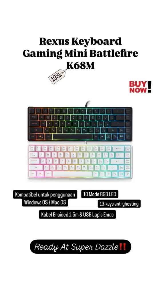 keyboard rexus K68M