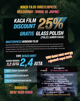 Kacafilm masterpiece Renzumint UVR & IRR capai 99%