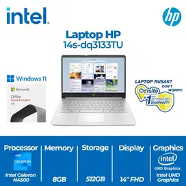 HP 14s dq3133TU Intel Celeron N4500 Ram 8GB SSD 512 GB FHD 14