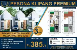 Rumah mezanine 2lt termurah di klipang