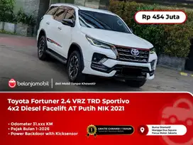 [ PAJAK PANJANG ] Toyota Fortuner 2.4 VRZ TRD AT Putih 2021/2022