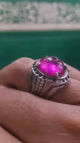 batu akik merah rose dim 15