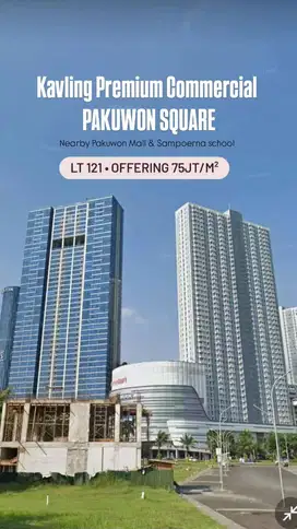 DIJUAL TANAH KOMERSIAL PRESTISIUS SIAP BANGUN LOKASI DEPAN PAKUWON MAL