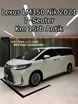 Lexus LM 350 LM350 AT 2022 Putih 7-Seater B251MIB Km 15rb Nik 2021