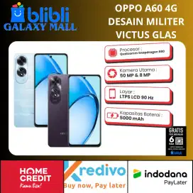 Promo HP Oppo A60 4G Baru Bergaransi Resmi Incloud Casing Anti Gores