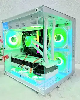 Gaming PC Ryzen 5 5600 RTX 3060 Ti 8GB DDR6 16GB Ram RGB NVMe White Gr