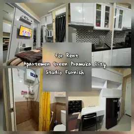 Sewa 1 Tahun Type Studio Furnish Lt.Rendah Green pramuka city