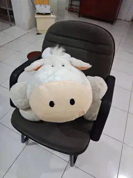 Boneka Sapi Besar Big Size Jumbo Cow Doll Animal Lucu Imut Putih Moo