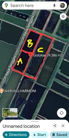 Dijual Tanah Jl Tenggilis Zona Industri Gresik