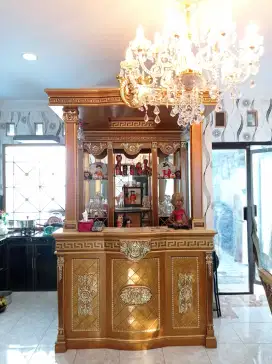 Mini bar 1 set dengan kursi kayu Jepara