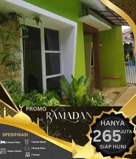 RUMA MINIMALIS 2 KAMAR SIAP HUNI DESAIN MEWAH HANYA 265 JUTAAN