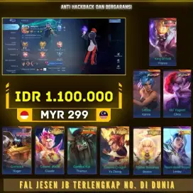 AKUN ML GARANSI AKUN SEUMUR HIDUP SKIN FRANCO LEGEND FREE DIAMOND 200