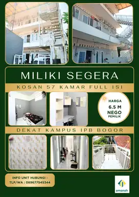 Kosan 57 Kamar Full Terisi Dekat Kampus IPB Bogor SHM Dan IMB