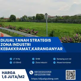 Dijual lahan industri lokasi Kebak keramat  strategis Luas 40000m