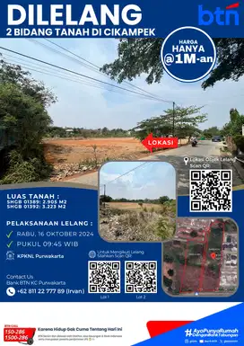 [DIJUAL] TANAH DI LOKASI PEMUKIMAN, COCOK UNTUK DIBANGUN PERUMAHAN