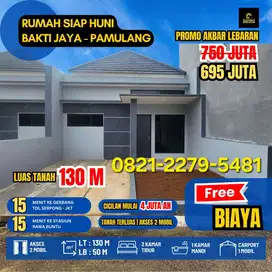 Rumah 1 lantai dengan tanah luas dekat paradise Serpong
