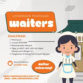 Lowongan Pekerjaan Waiters Billiard & Cafe