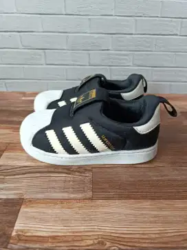 SEPATU ANAK SIZE 22 13 CM ADIDAS SUPERSTAR 360 SLIP ON BEKAS ORIGINAL