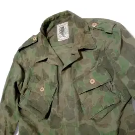 ANOTHERSHOP CamoFlage  Canvas Jungle Fatique Military Jacket