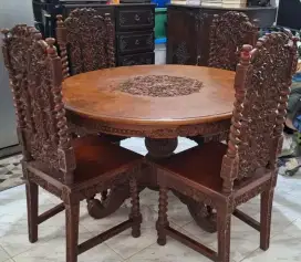 Meja+kursi 1 set. Jati tua