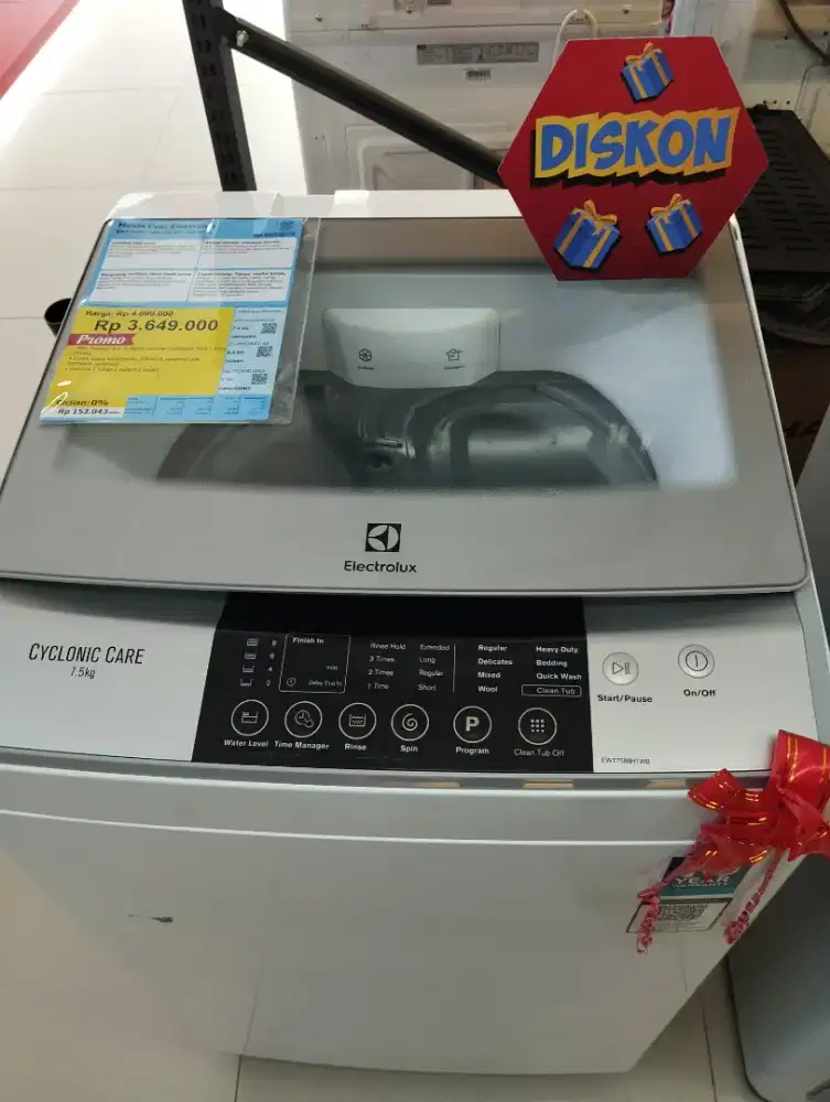 Mesin cuci Electrolux 7.5kg 400 watt