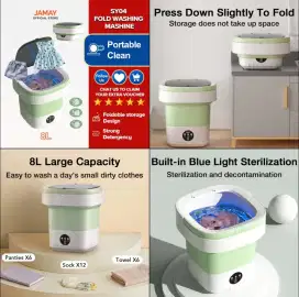 Mesin Cuci Mini Portable Lipat 8L