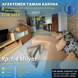 Dijual, Apartment Taman Rasuna, 2 Br, L 74m², Full Furnished, SHGB