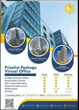 Sewa Virtual Office lokasi prestigious di Jakarta Selatan