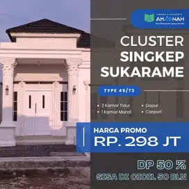 RUMAH MURAH LREDIT DI PINGGIR JALAN UTAMA SINGKEP SUKARAME