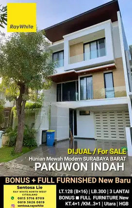 New FURNISHED Rumah Pakuwon Indah Dekat Graha Family , Citraland, PTC