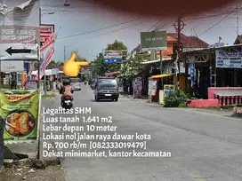 Bangunan hitung tanah lokasi nol jl. raya dawar kota