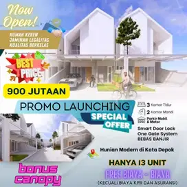 Rumah Cluster,di Kelapa dua Depok Fre Biaya2+Canopy