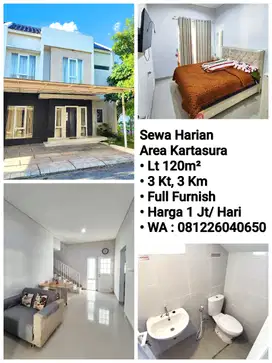 Kontrakan Full Furnish Harian Area Kartasura Solo, Dekat Colomadu