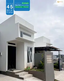 Rumah KPR 1 lantai 2 kamar tidur di Tangsel akses masuk mobil.