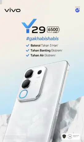 HP VIVO Y29 6500 mAh RAM 12/128 NEW SEGEL BERGARANSI RESMI PASTI AMAN