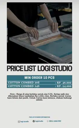 Jasa Baju Sablon LOGI STUDIO