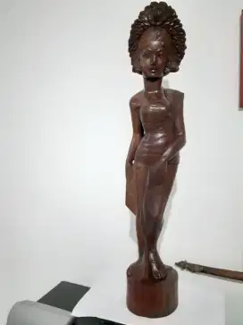 Patung kayu jati putri cantik