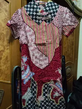Dress Batik Merah Size M