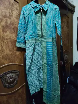 Dress batik hijau size M