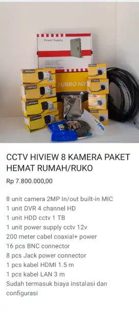 CCTV HIVIEW 8 KAMERA