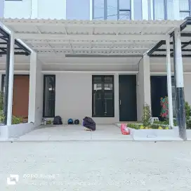 Kanopi alderon singel rangka baja pengecetan terima beres
