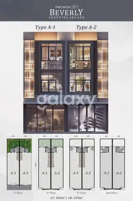 Ruko beverly pakuwon city sebrang Hokky supermarket baru gress