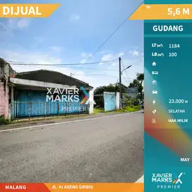 Dijual Gudang Murah Hitung Tanah di Ki Ageng Gribig Malang