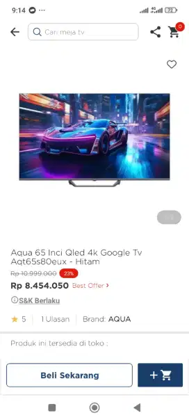 Aqua 65inci Qled 4k Google Tv Aqt65s8