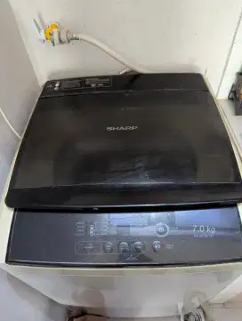 Mesin Cuci Sharp 7 Kg bekas normal fungsinya semuanya